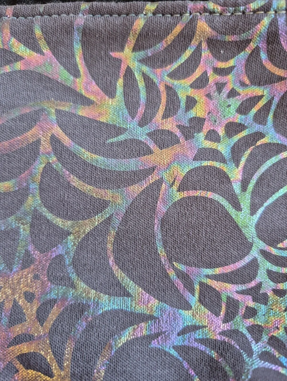 iridescent spider web grey Cosmetic Pouch, whimsical goth bag